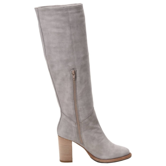 Michela Sheepskin lined Weatherproof Leather Tall Boot In Morning Dove - Picture 5 of 5